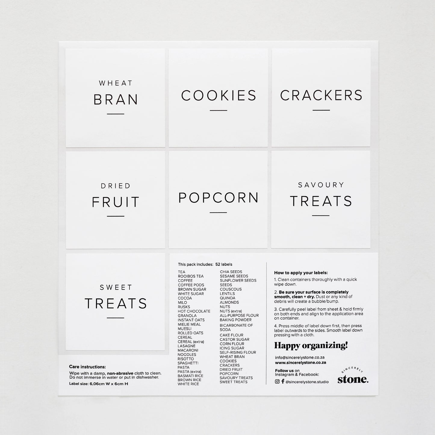 Minimalist Pantry Labels