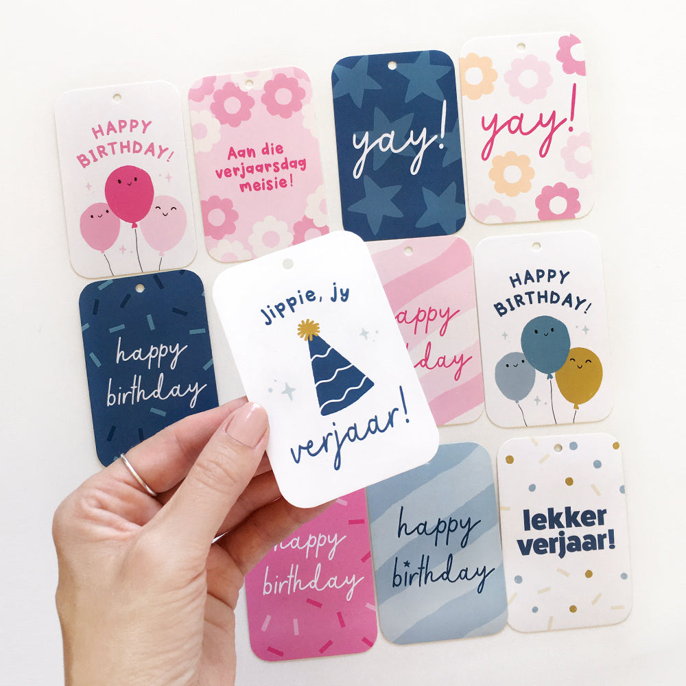 Kids Birthday Tags - BOYS & GIRLS COMBO (x12 tags)
