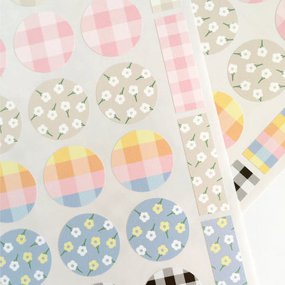 Floral & Gingham Sticker Sheet