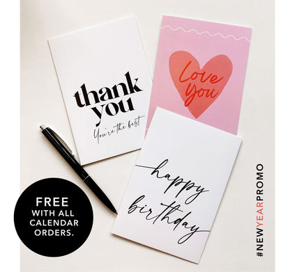 A3 Desk / Fridge Calendar – Floral (Optional Magnets)