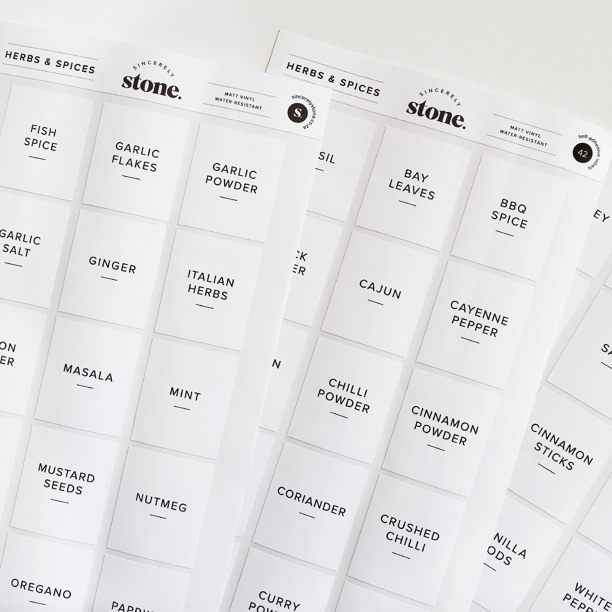 Minimalist Spice & Herb Labels (Pre-made) – Sincerely Stone
