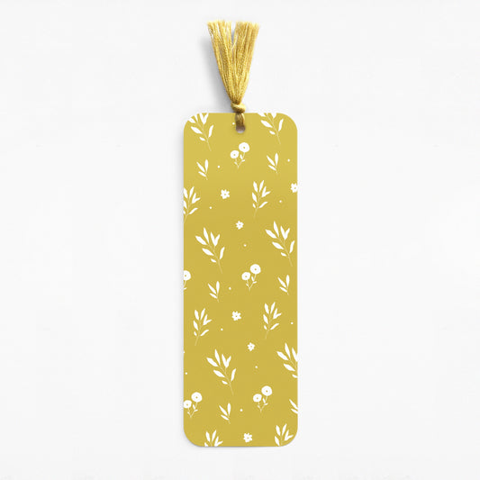 Yellow Floral Patten Bookmark