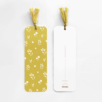 Yellow Floral Patten Bookmark