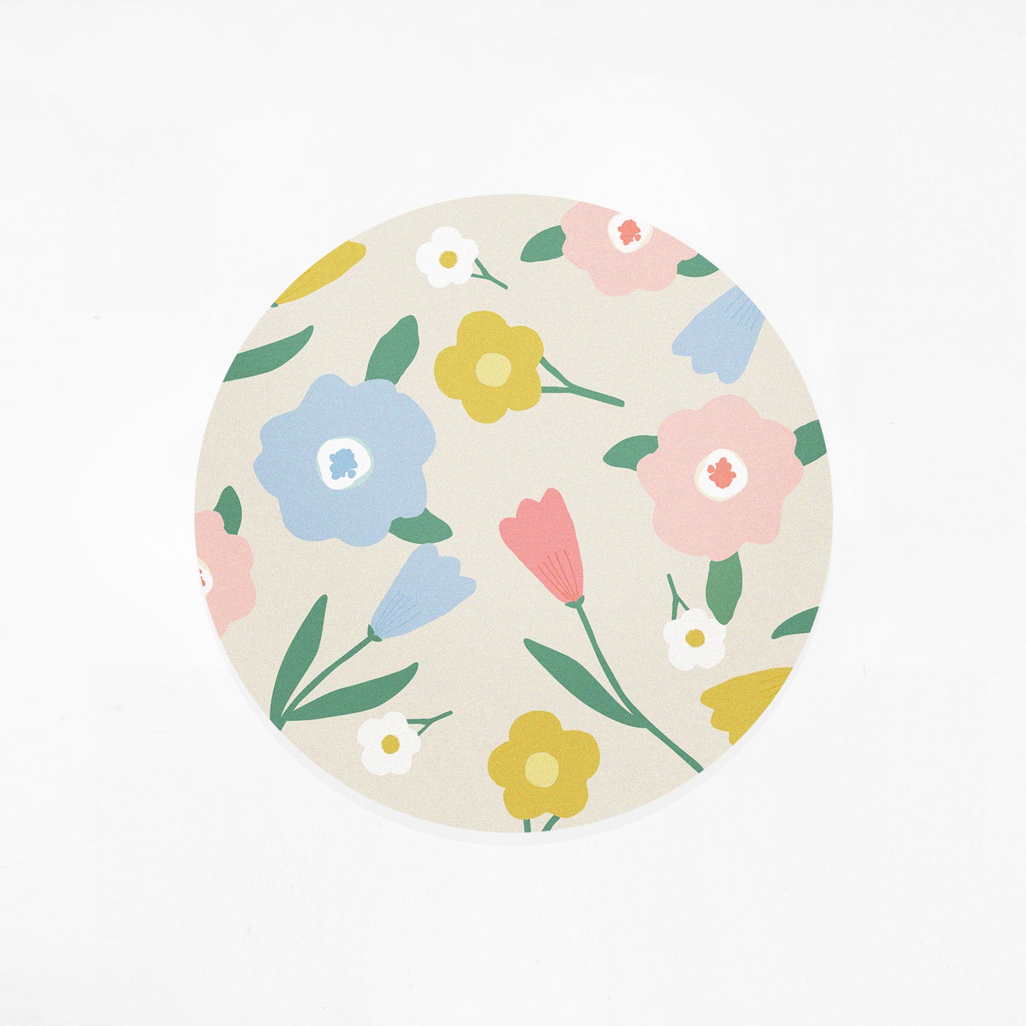 'Multi Colour Flower Pattern' Disc Sticker