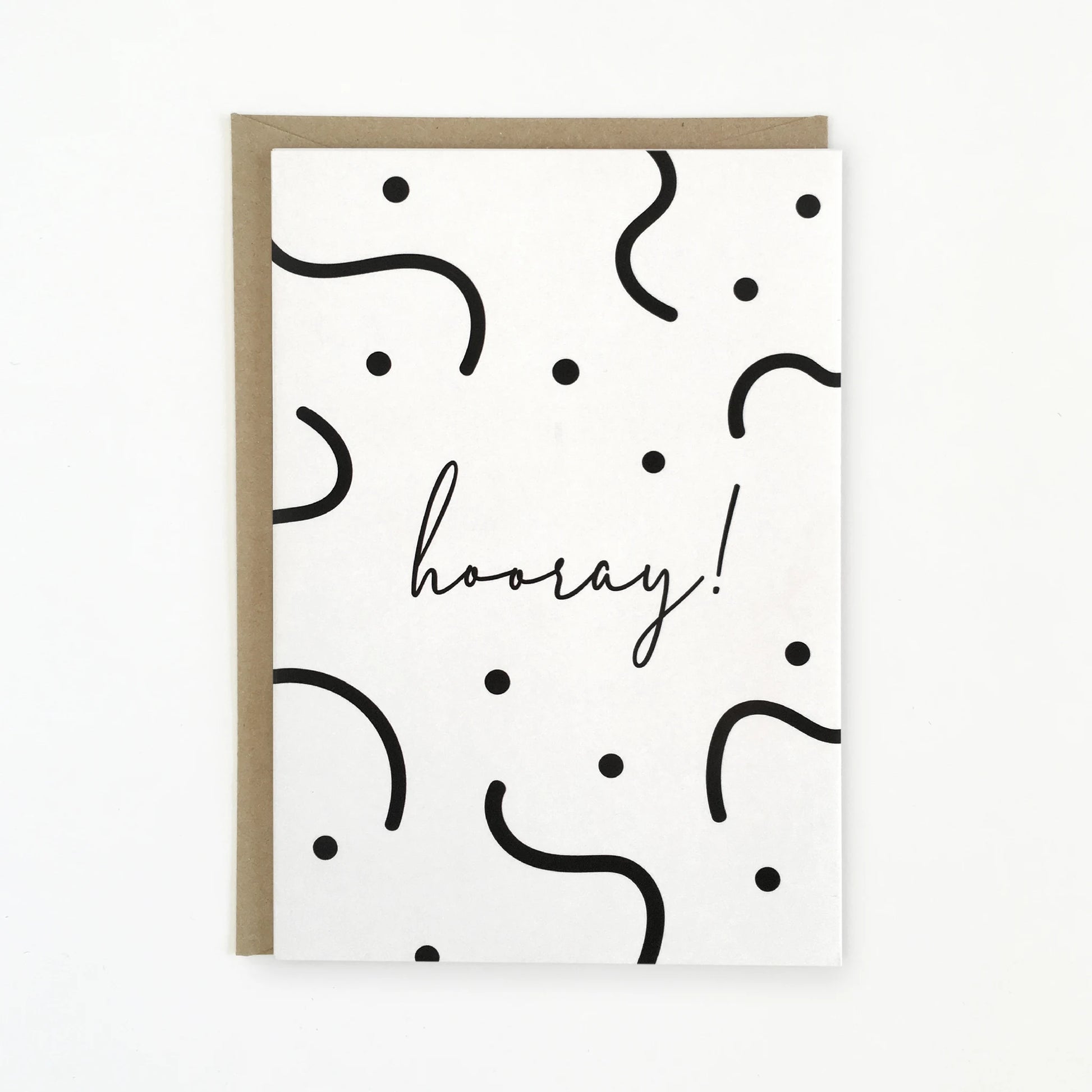 creative and unique 'hooray' confetti birthday card. Made locally in Cape Town